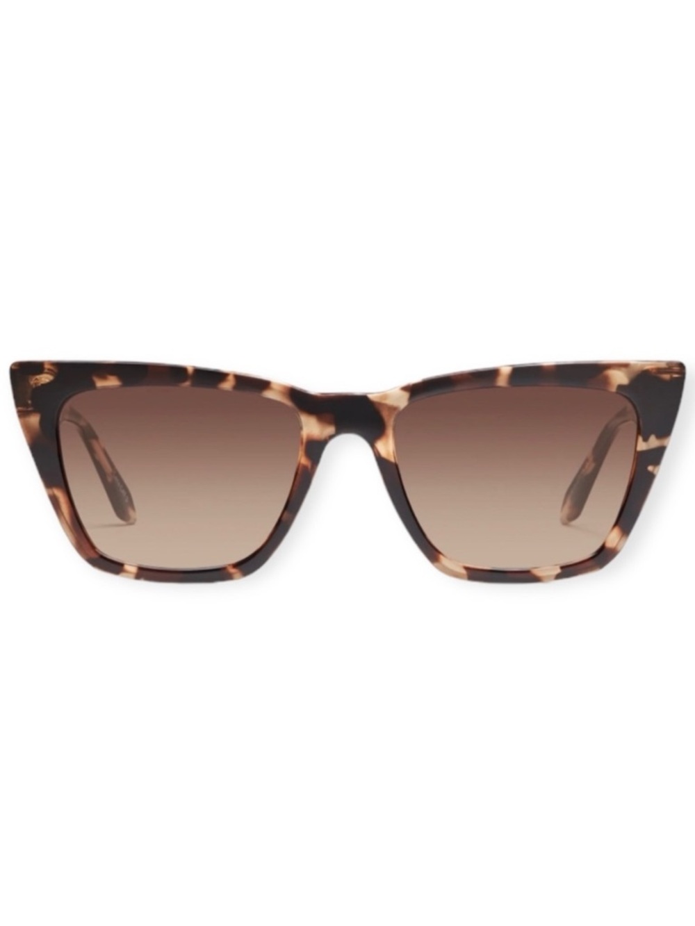 QUAY Call The Shots Sunglasses Tortoise Frame Brown Gradient Lens Cat Eye NWT